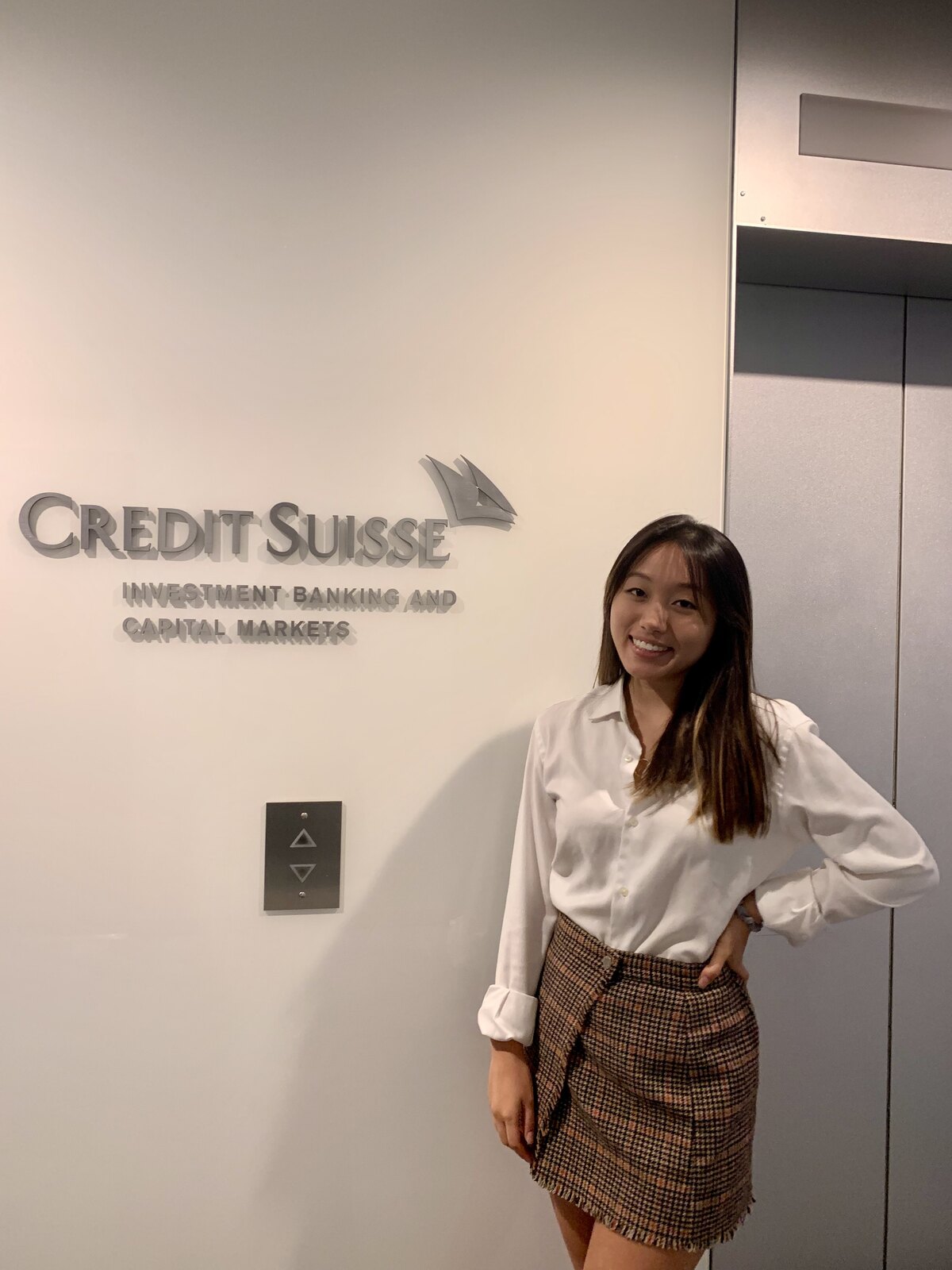 Jess during her time at Credit Suisse